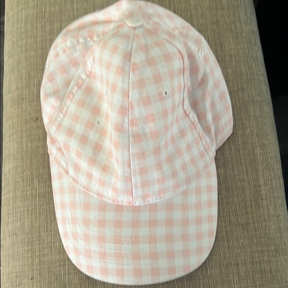 Pink Gingham Baseball Cap